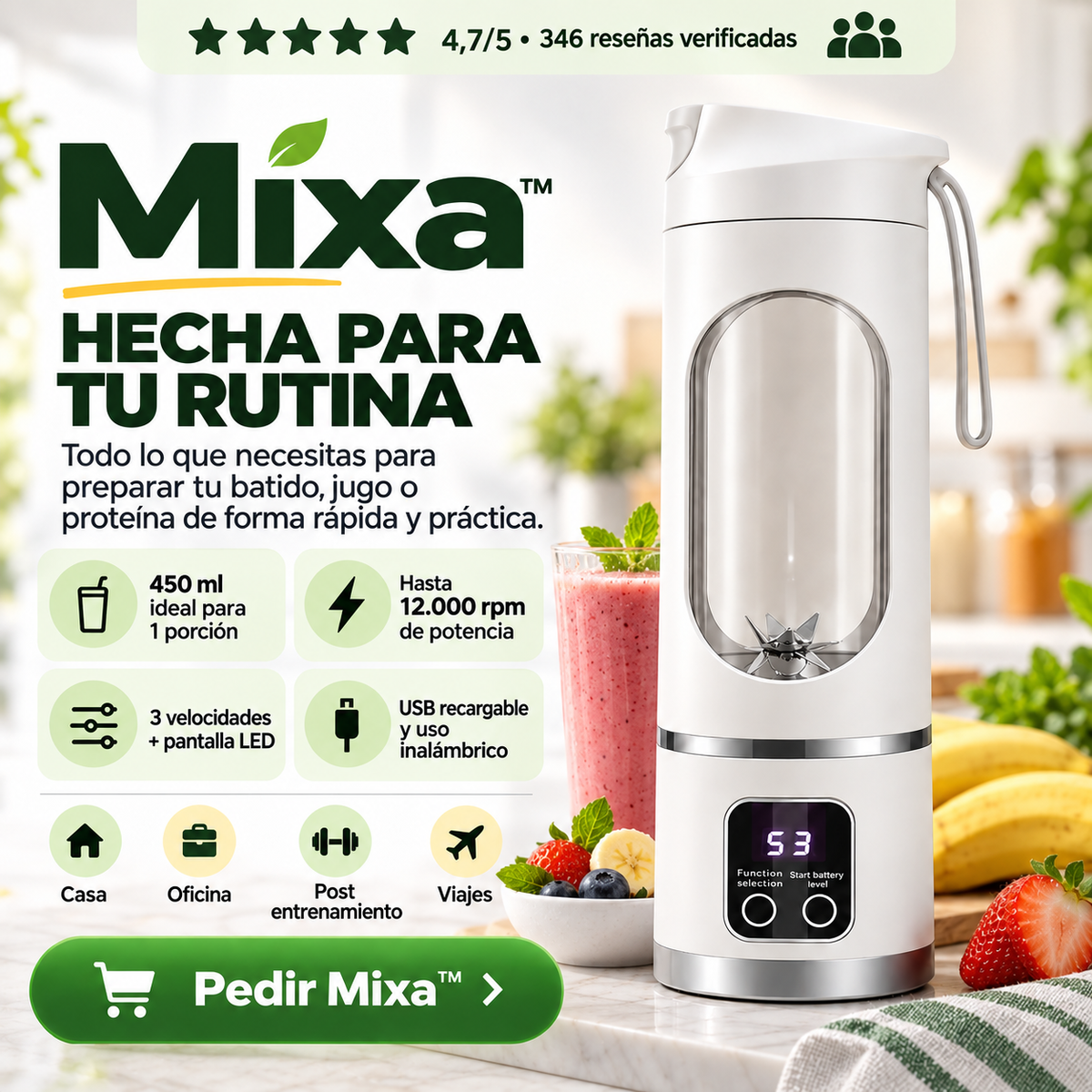 Mixa™ Licuadora Portátil