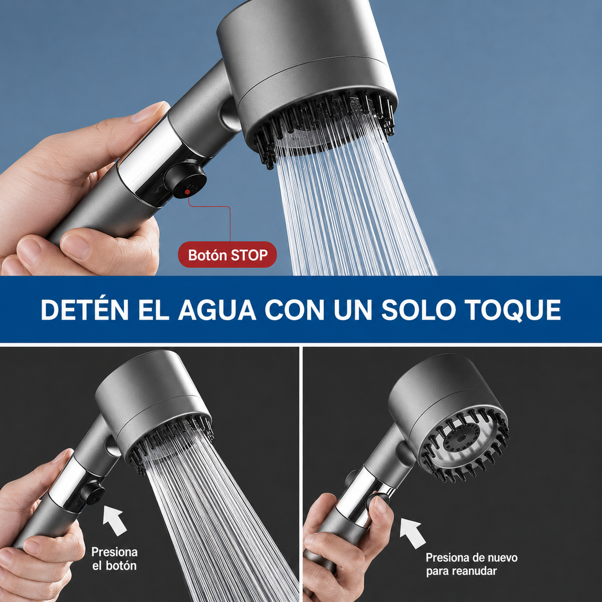 Ducha con poca presión de agua